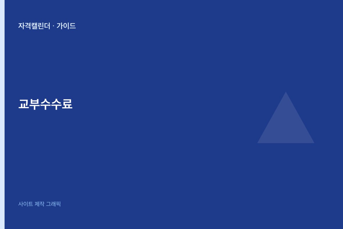 자격증 교부·수수료 안내