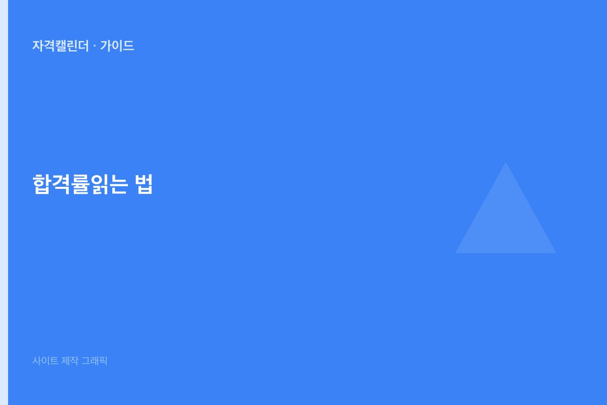 합격률 통계 읽는 법